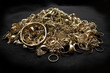 Pile of scrap gold jewelry