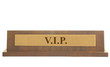 Isolated name plate with VIP text