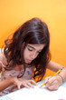 Photo: bambina fa i compiti di scuola bambina fa i compiti di scuola