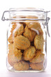 Avocado cookies in a jar