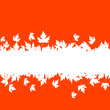 Autumn leaves background with plank border Autumn leaves background with plank border