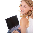 Studentin mit Laptop