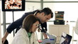 Detective Going Over Crime Evidence in Lab