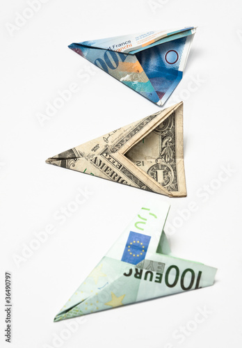 Photo: three banknote planes three banknote planes