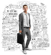businessman with bag businessman with bag