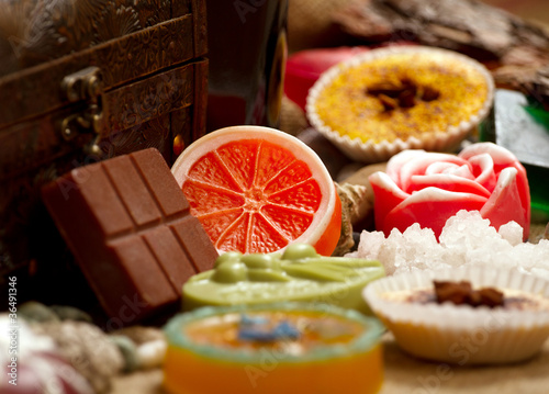 Photo: still life with handmade soap still life with handmade soap