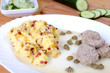 Königsberger Klops an Stampfkartoffeln