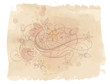 Floral ornament & watercolor vintage background