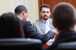 Mature businessman interviewing new people