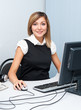 young woman at computer