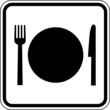 Essen Gaststätte Kantine Besteck Schild Zeichen Symbol