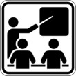 Lehrer Dozent Ausbildung Seminarraum Schild Zeichen