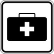 Notfallkoffer Arztkoffer Verbandskasten Schild Zeichen Symbol