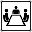 Besprechung Sitzung Gespräch Schild Zeichen Symbol