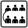 Meeting Konferenz Besprechung Schild Zeichen Symbol