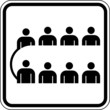Meeting Konferenz Besprechung Schild Zeichen Symbol