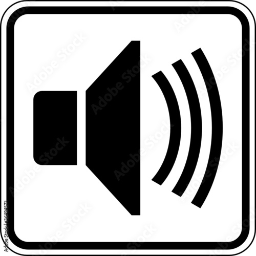 Vektor: Lautsprecher Lautstärke laut Schild Zeichen Symbol Lautsprecher Lautstärke laut Schild Zeichen Symbol
