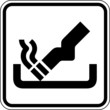 Aschenbecher Zigaretten Schild Zeichen Symbol