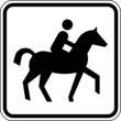 Reiten Reiter Pferd Reitsport Schild Zeichen Symbol