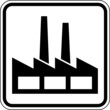 Industriegebiet Fabrik Schild Zeichen Symbol