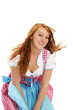 Photo: junge rothaarige frau im dirndl spielt mit dem wind junge rothaarige frau im dirndl spielt mit dem wind