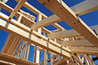 carpenters setting up prefabricated framework