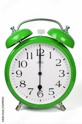 Foto: Wecker 6 Uhr / Six a clock - grün / green Wecker 6 Uhr / Six a clock - grün / green