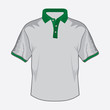 Polo shirt design with green collar