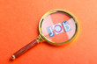 Unemployment concept with magnifying glass