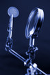 magnifying glass & 1 euro coin