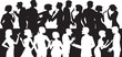 Group of talking people