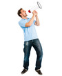 Mann mit Megaphon Mann mit Megaphon