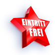 Vektor: 3D Stern EINTRITT FREI 3D Stern EINTRITT FREI
