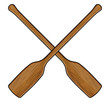 wooden canoe paddle