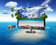 Large flat screen with nature images Large flat screen with nature images