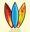 Vector surf boards