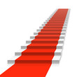 Staircase with red carpet