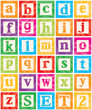Vector Baby Blocks Set 2 of 3 - Small Letters Alphabet