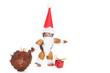 santa claus made of chestnuts,acorns and beechnuts