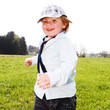 boy running meadow