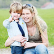 mother son outdoors