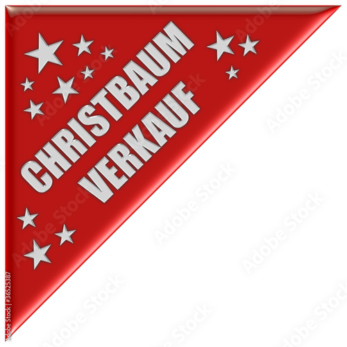 Illustration: Dreieck rot CHRISTBAUM VERKAUF Dreieck rot CHRISTBAUM VERKAUF