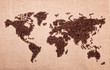 Map made of coffee
