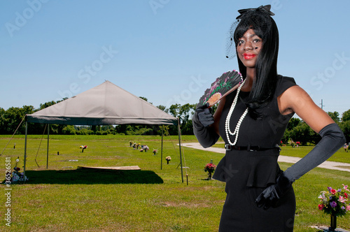 Photo: Woman at Funeral Woman at Funeral