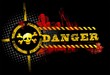 Black Urban Grunge Danger Skull