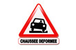 Panneau danger chaussée déformée