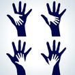 Set of Hands silhouette