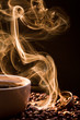 Smell of good cofee from a cup Smell of good cofee from a cup