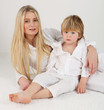 mother son isolated