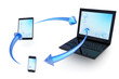 Exchange of data between mobile devices